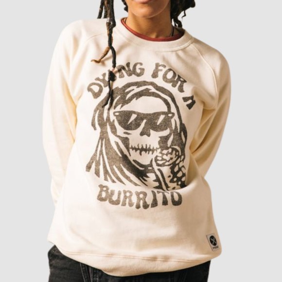 Pyknic Oversized Dying for a Burrito Organic Cotton and Hemp Sweatshirt - Picture 3 of 3